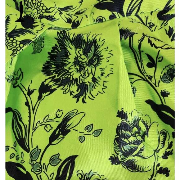 Miss Ord Fit Flare dress chartreuse Lime Black Floral Good Witch Rockabilly XL - Picture 16 of 16